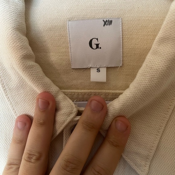 Goop G. LABEL Bishop Jean Jacket Ivory White Mini Dress Size S - Picture 3 of 6